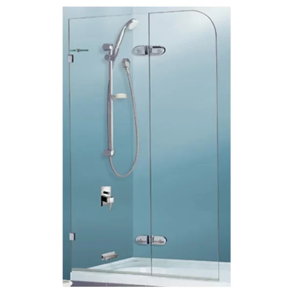 AquaFlow Fold Bath Screen 10mm Toughen Glass